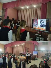 Линейка памяти,посвященная Дню юного героя -антифашиста в Никитихинской СШ